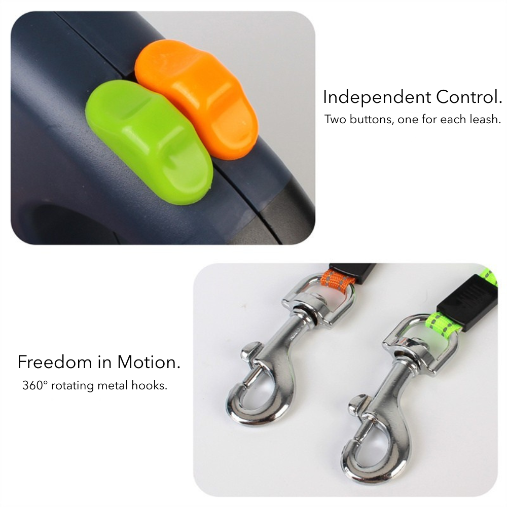 PawLink™ Pro – Dual Retractable Dog Leash