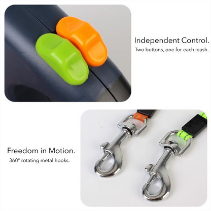 PawLink™ Pro – Dual Retractable Dog Leash